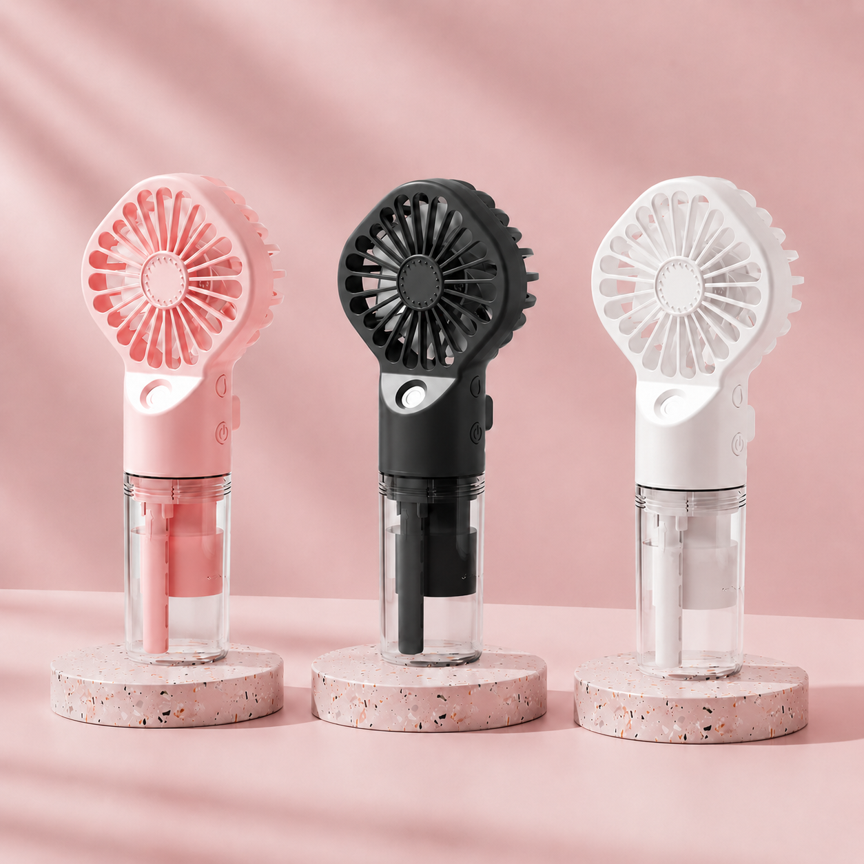 Handheld Portable Mini Fan With Mist - USB Rechargeable