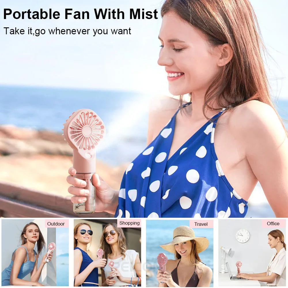 Portable Misting Fan - USB Rechargeable