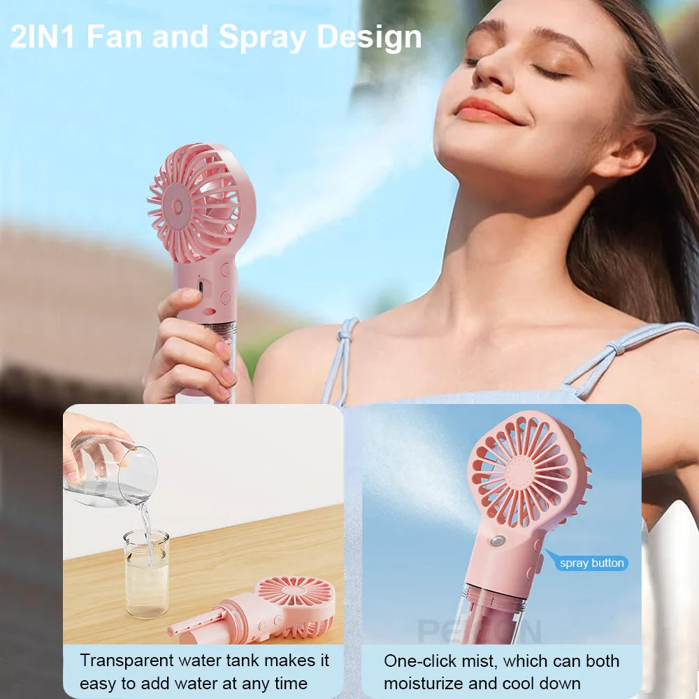 Portable Misting Fan - USB Rechargeable
