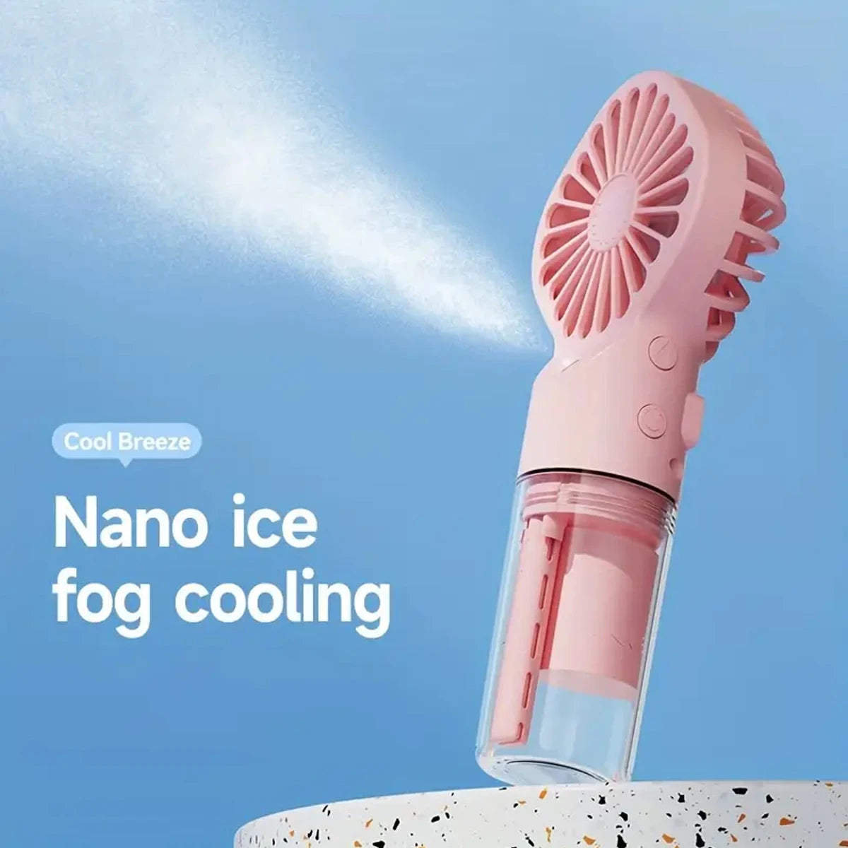 Handheld Mini Fan Air Conditioner USB Rechargeable Portable Mist Cooler Cooling Spray Humidifier Fan for Home/Office/Dorm